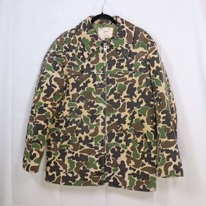 Monterey Club Camo Jacket Mens XL Green Frog Skin Vintage Quilted Hunting Coat